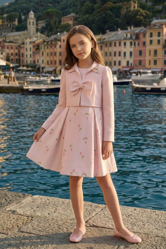 Powder Girls Floral Print Dress & Jacket Set 8-15 AGE 36299PR 