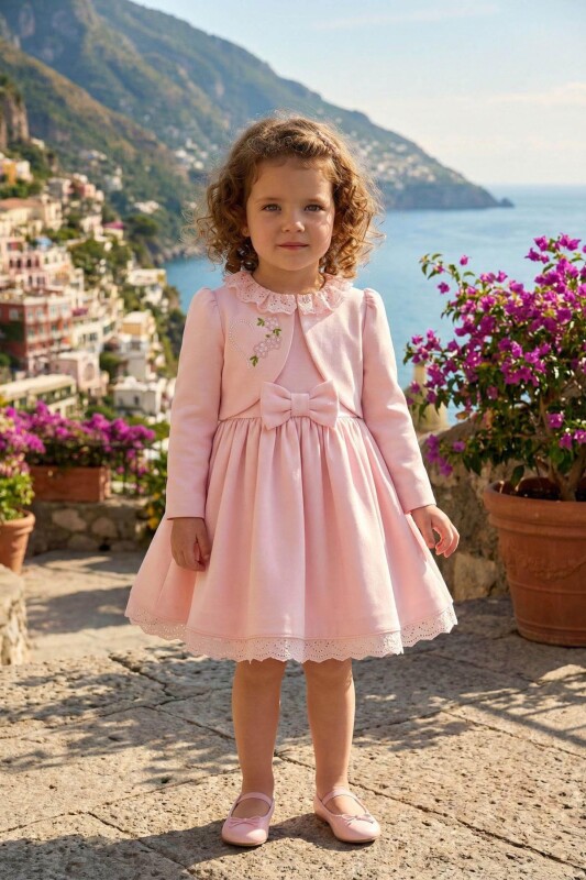 Powder Baby Girls Dress & Embroidered Jacket Set 6-24 MONTH 36376PR 