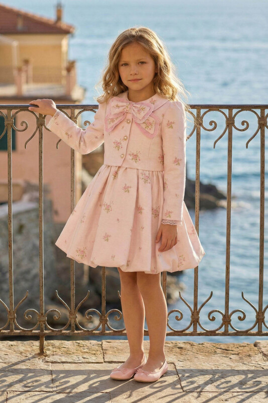 Powder Girls Floral Print Dress & Jacket Set 3-7 AGE 36308PR 