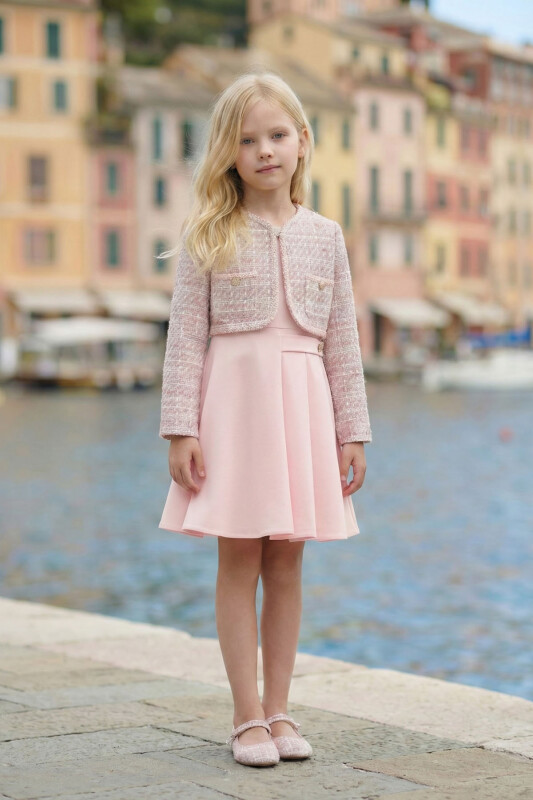 Powder Girls Tweed Dress & Jacket Set 3-7 AGE 36332PR 
