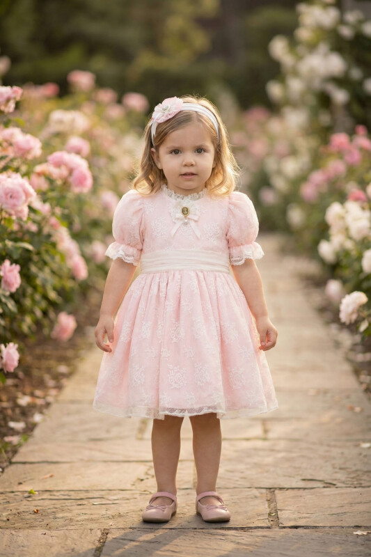 Powder Baby Girls Vintage Lace Dress with Headband 6-24 MONTH 36315PR 