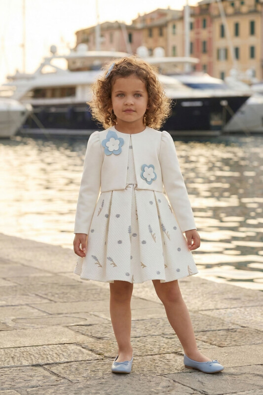 Blue Baby Girls Dress amd Jacket Set 6-24 MONTH 36301PR 