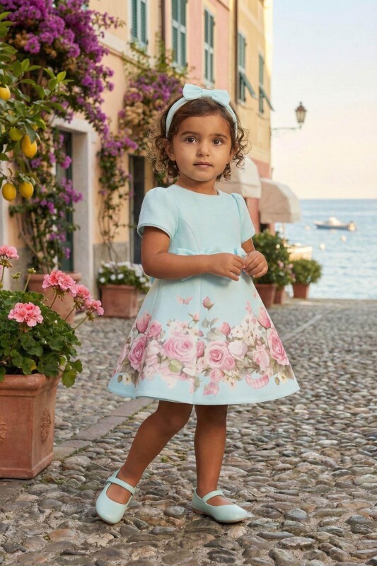 Mint Baby Girls Floral Dress & Headband 6-24 MONTH 36202PR 