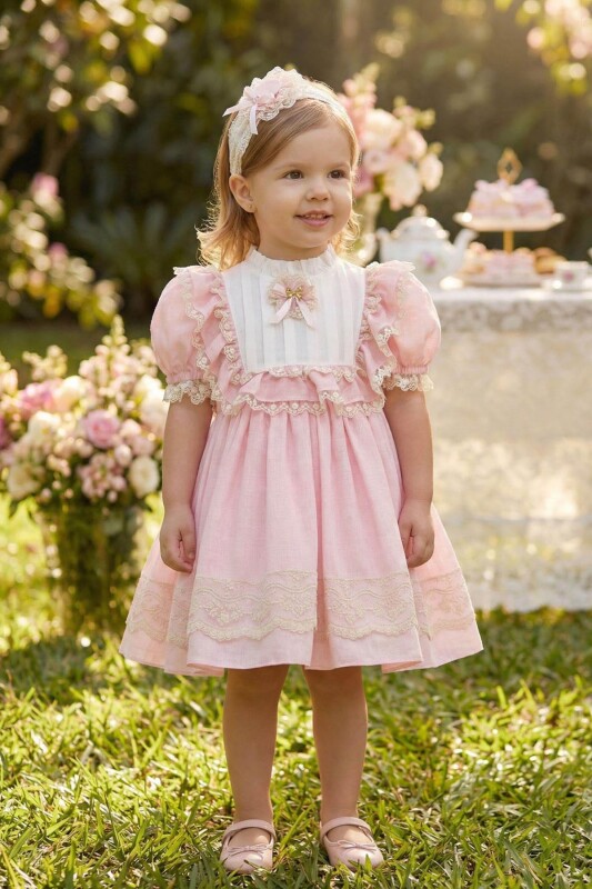 Powder Baby Girls Vintage Lace Dress with Headband 6-24 MONTH 36420PR 