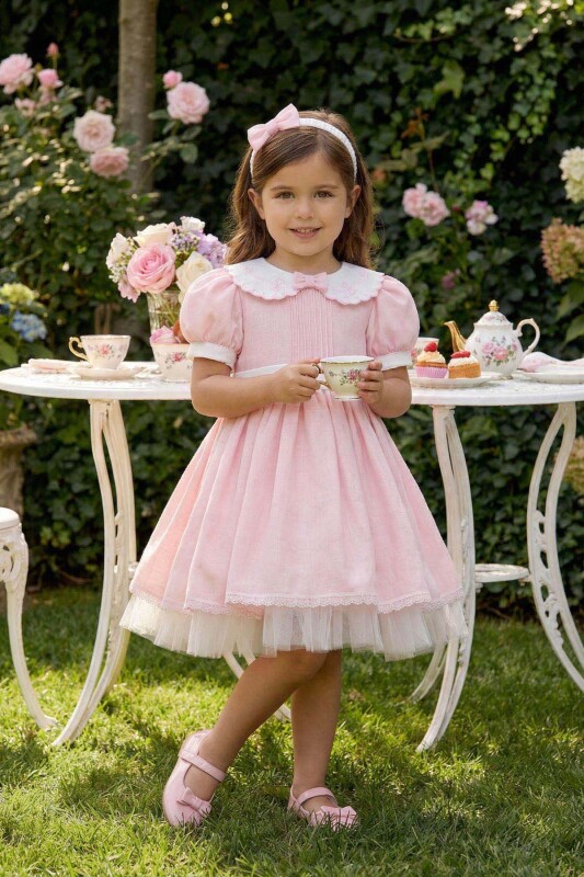 Powder Baby Girl Classic Puff Sleeve Dress with Headband 6-24 MONTH 36371PR 