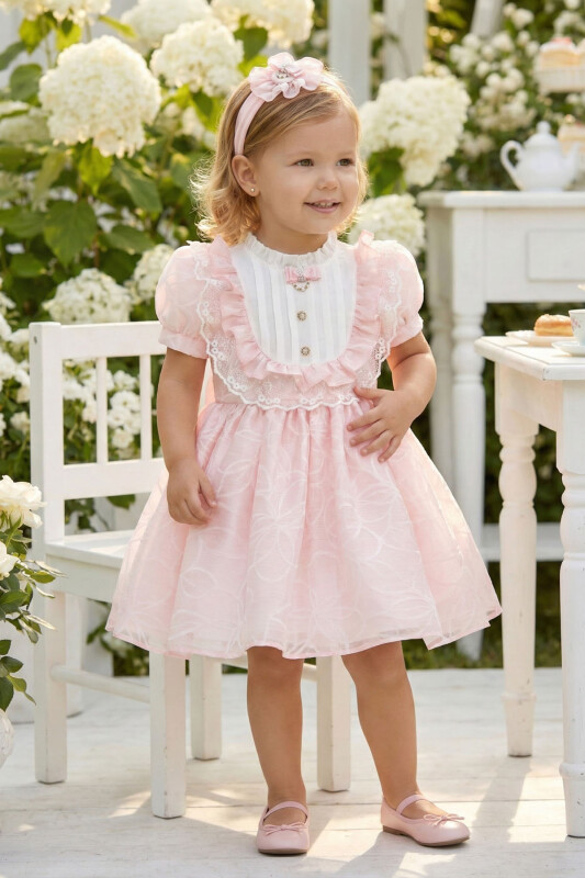 Powder Baby Bow-Back Dress with Headband 6-24 MONTH 36445PR - Clothes
