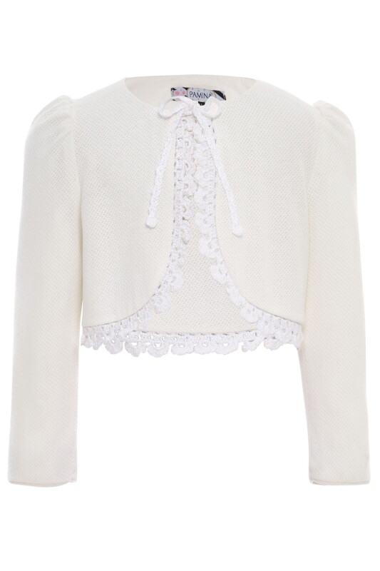 Ecru Bolero with Crochet Trim 3-7 AGE 36456PR - Clothes (1)
