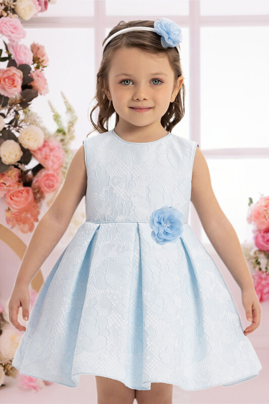 Blue Baby Girl Dress 6-24 MONTH 35459PR 