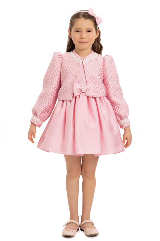 Pink Baby Dress with Jacket and Hair Accessory 6-24 MONTH 35399PR - Clothes (1)