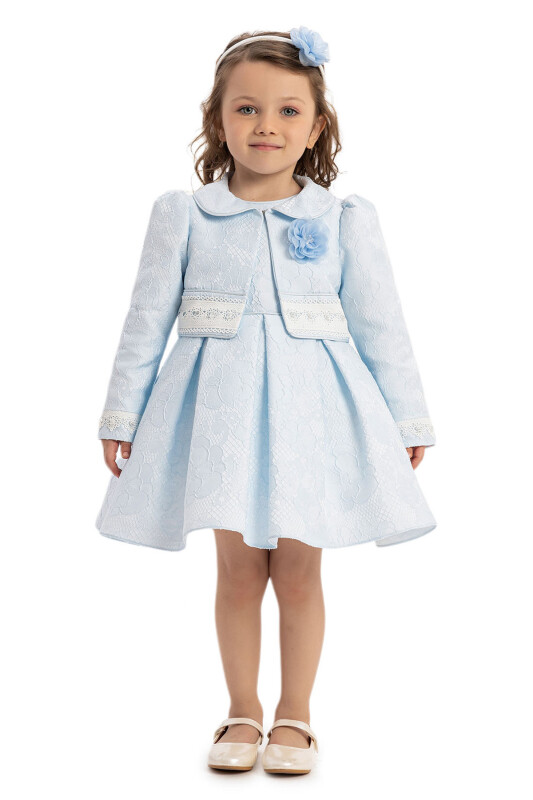 Blue Baby Dress with Bolero 6-24 MONTH 35397PR - Clothes (1)