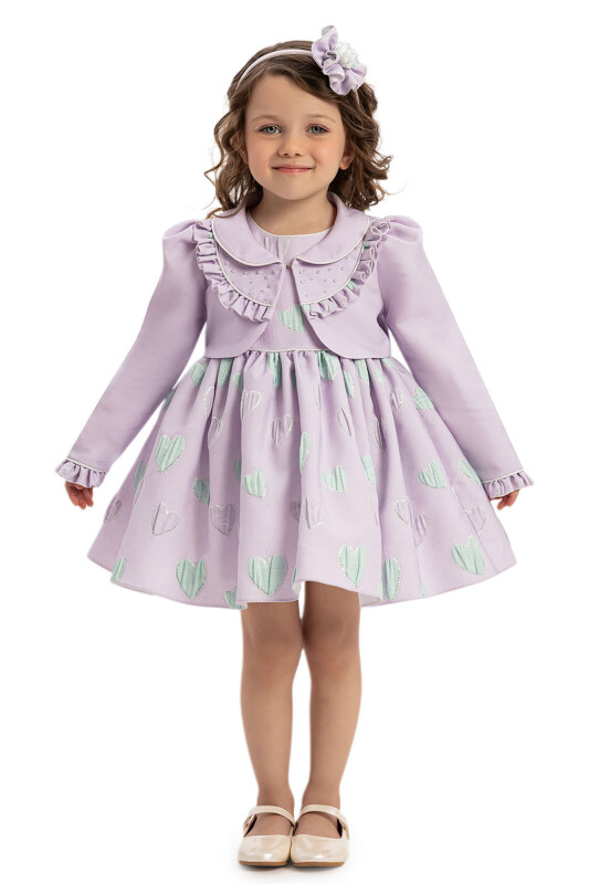 Lilac Baby Dress Set with Hair Accessory 6-24 MONTH 35374PR - Clothes (1)