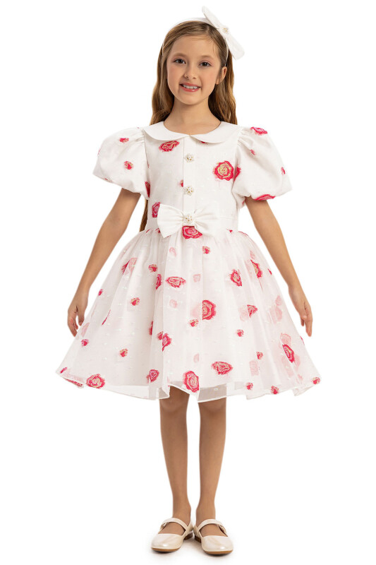 Fuchsia Dress with Hair Accessory 3-7 AGE 35239PR - Clothes (1)