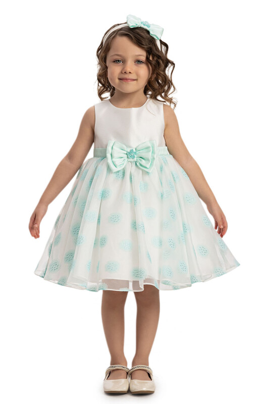 Mint Baby Dress with Matching Hair Bow 6-24 MONTH 35245PR - Clothes (1)