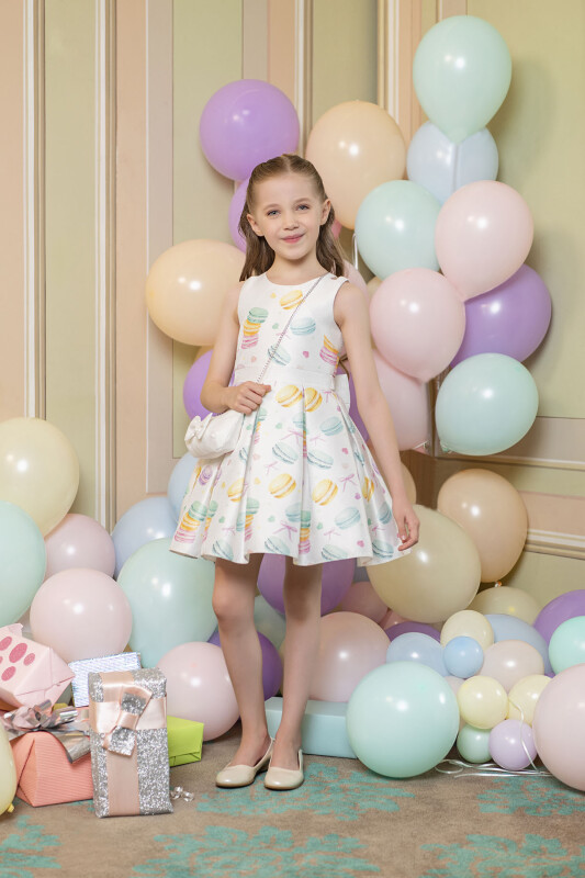 Green Sleeveless Dress for Girls 2-6 AGE 33199PR 