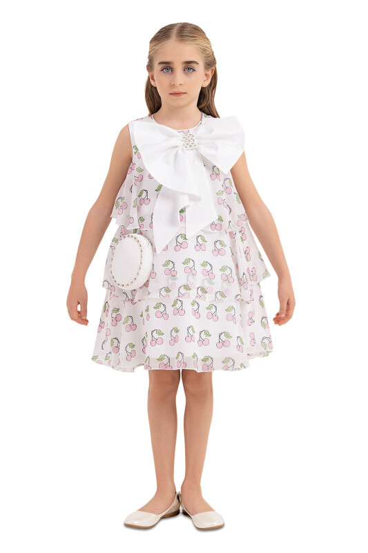 Pink Chiffon dress for girls 4-8 AGE 33244PR - Clothes (1)