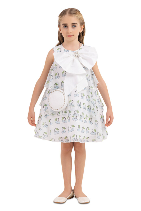 Blue Chiffon dress for girls 4-8 AGE 33244PR - Clothes (1)