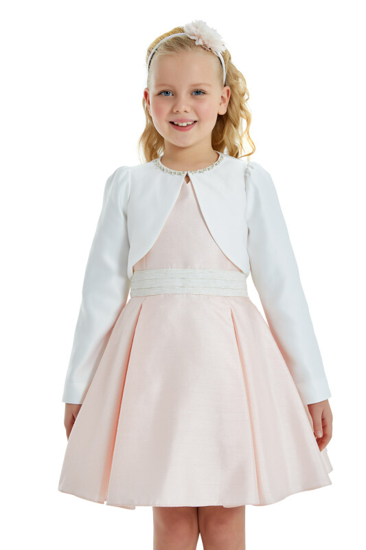 Ecru Girl Embroidered Satin Bolero 8-12 AGE 32237PR 