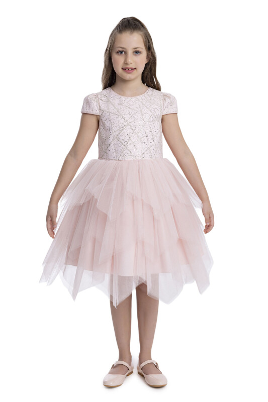 Powder Glitter Printed Girl's Dress 8-12 AGE 34012PR 