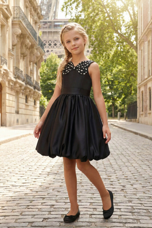Black Girl Elegant Dress 8-15 AGE 36050PR 