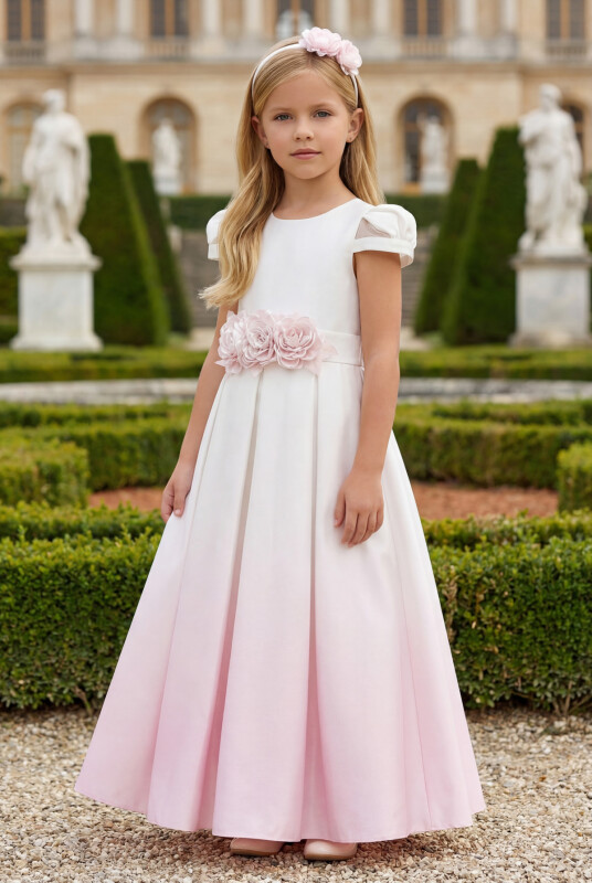 Powder Satin Ombre Dress 8-14 AGE 35185PR 