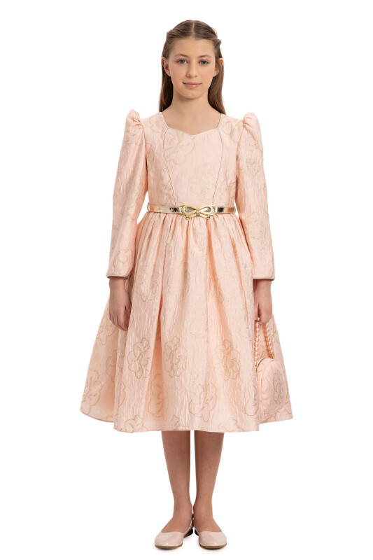 Powder Dress with Belt and Matching Bag 8-14 AGE 35446PR - Clothes (1)