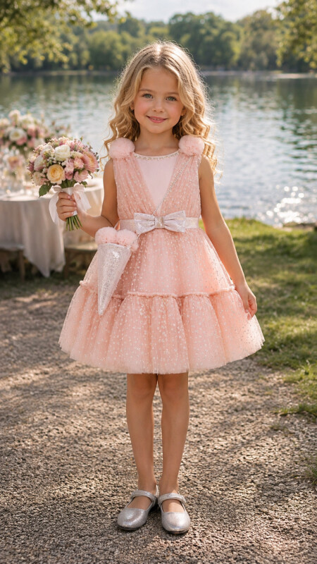 Powder Tulle Dress for Girls 2-6 AGE 33201PR 