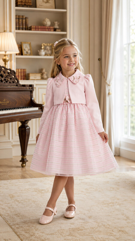 Powder Girls Dress with Bolero 3-7 AGE 35349PR 