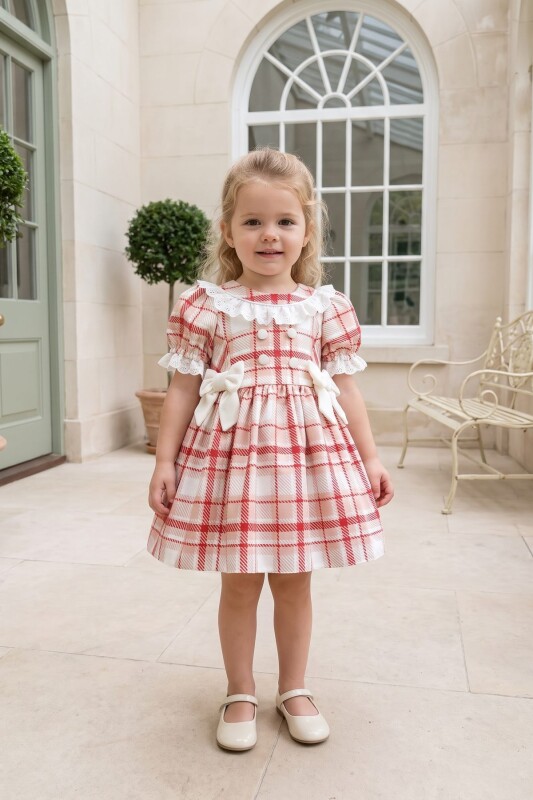 Red Baby Plaid Ruffle-Collar Dress 6-36 MONTH 37083PR - Clothes