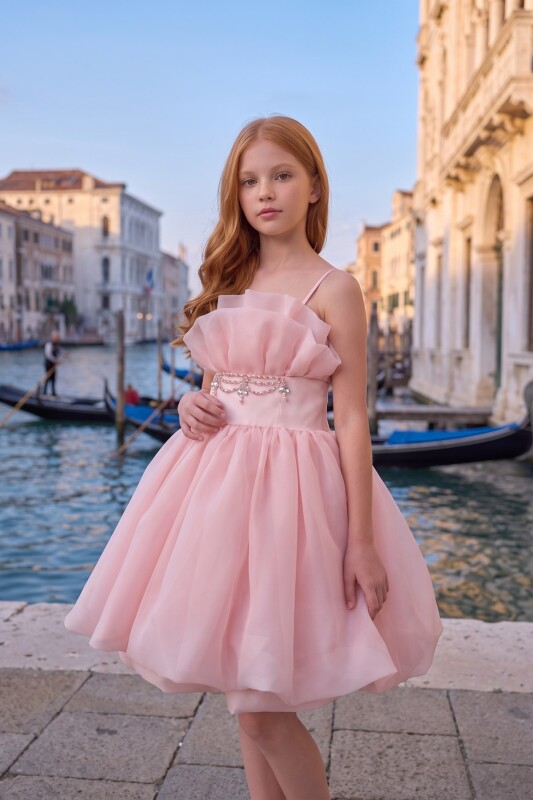Powder Girls Ruffle-Bodice Bubble-Hem Party Dress 9-14 AGE 37265PR - Clothes