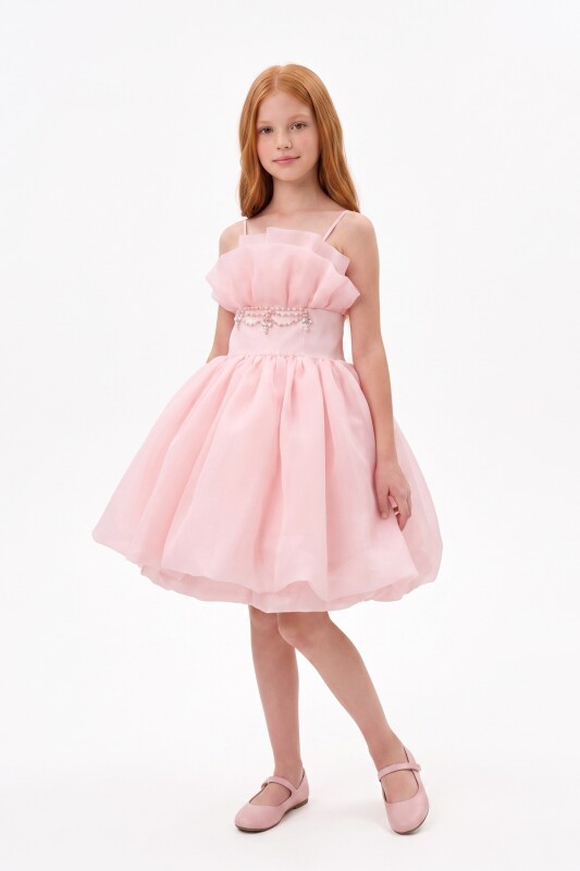 Powder Girls Ruffle-Bodice Bubble-Hem Party Dress 9-14 AGE 37265PR - Clothes (1)