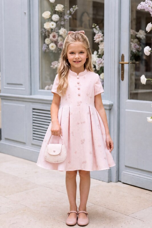 Powder Girls Button-Front Party Dress with Bag 3-8 AGE 37494PR - Clothes